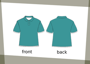 Blue front and back shirt