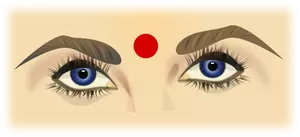 Indisk lady øyne vektor illustrasjon