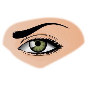 Ilustración de ojo verde