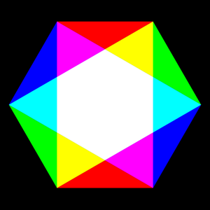 Colorful hexagon vector image