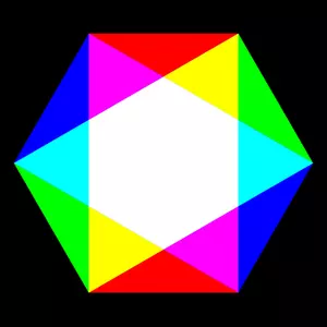 Warna-warni hexagon vektor gambar