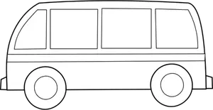 Bus outline vector