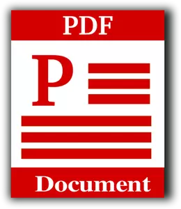 Vektorgrafik med PDF dokument datorikonen OS