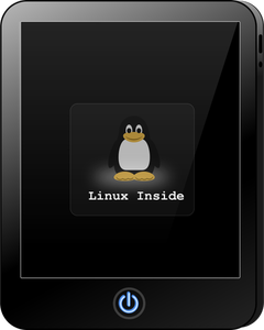 Linux tablet PC vektori kuva