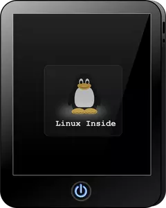 Immagine vettoriale di tablet PC Linux