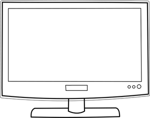 Flat screen television set vector image