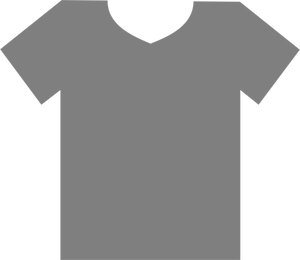 Blank grey t-shirt outline vector clip art