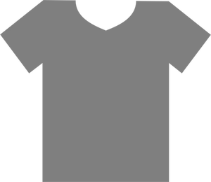 Leere graue T-shirt Outline Vektor ClipArt