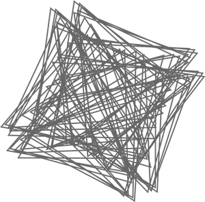 Vector tekening van squarey verwarde metalen bedrading