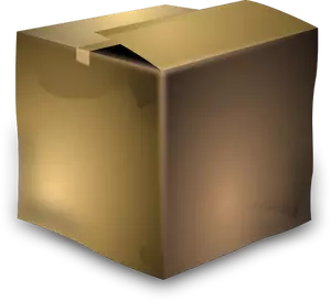 Imagem vetorial de caixa de papelão marrom usada