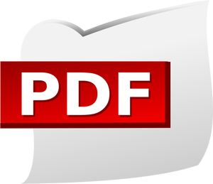 PDF belgesini simge vektör küçük resim