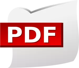 Seni klip PDF dokumen ikon vektor