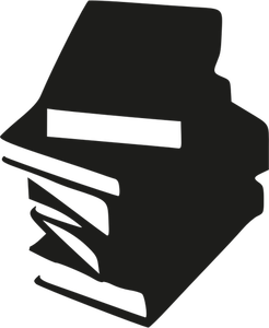 Monokrom ikonen av staplade böcker