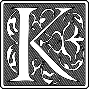 Disegno del remix lettera K vettoriale