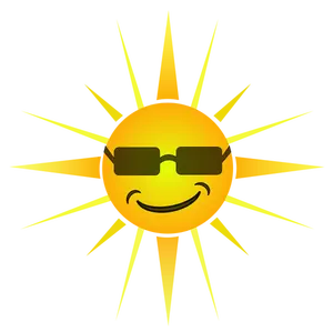 Cool felice immagine di vettore sole