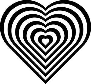 Zebră inima ilustraţia vectorială