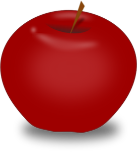 Image vectorielle de dessin animé pomme rouge
