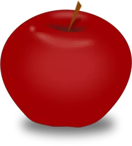 Graphiques vectoriels d'icône de fruits pomme rouge