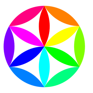 Kulatý barevný vzor vektorový obrázek