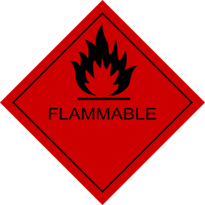 Brennbare Warnschild Vektor-Bild