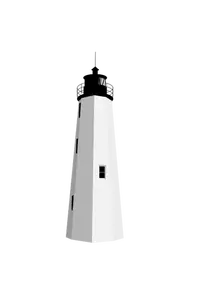 Zwart-wit vector illustraties van een vuurtoren
