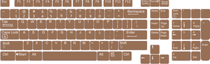 Engels (VS) toetsenbord lay-out vector illustraties