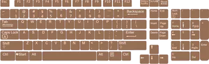 US English keyboard layout vector clip art
