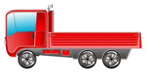 Imagen vectorial camión rojo