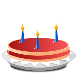 Birthday cake with blue candles