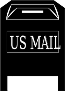 Siyah ve beyaz posta kutusu