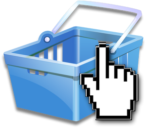eShop blaue Symbol Vektor-Bild