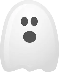 Vector illustration of cartoon ghost