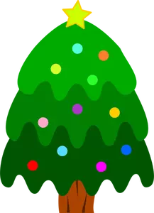 Pomul de Crăciun decorare Vector