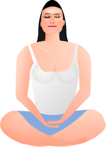 ClipArt vettoriali di donna in meditazione