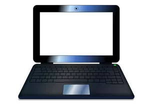 Bærbar PC med tom skjerm vektortegning