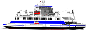 Passagier Kreuzfahrt Schiff Vektorgrafik