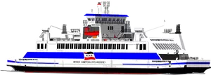 Passasjer cruise skip vektortegning
