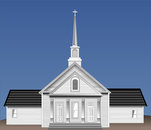 Church vector clip art image