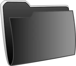 Image vectorielle de l'icône du dossier noir