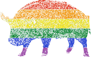 Ilustración de vector de Toro gay