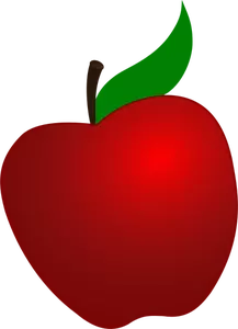 Vector graphics of tilted apple