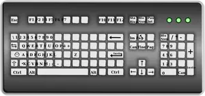 Vektor grafis dari Italia layout keyboard komputer