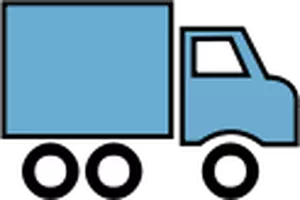 Blå lastbil vektor ikonbild