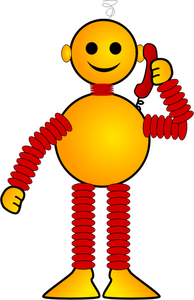 Robot smiling vector clip art
