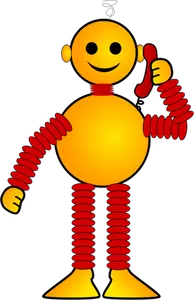 Robot smiling vector clip art