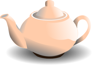 Parlak pembe çay potu, vektör grafikleri