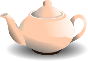 Vektor grafis dari pot teh merah muda mengilap