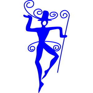 Lamelová tanečník silueta vektorový obrázek