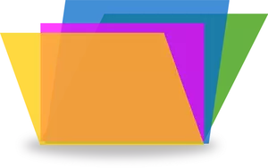 Vector image of colorful computer folder icon