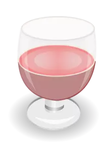 Bicchiere di vino rosso in grafica vettoriale